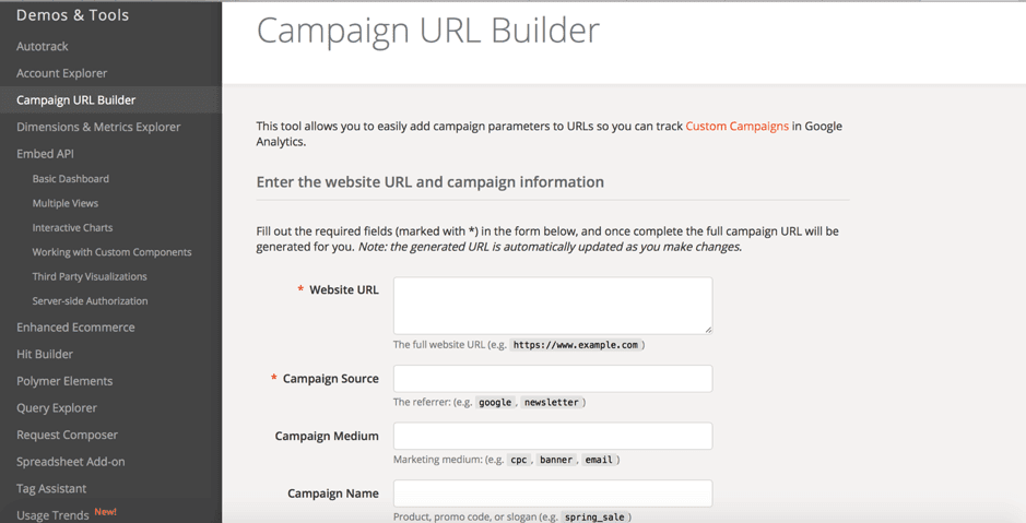 Google UTM Builder