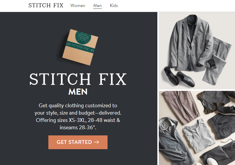 Stitch Fix personalised selling tool