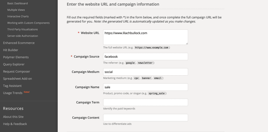 Campaign URL Builder