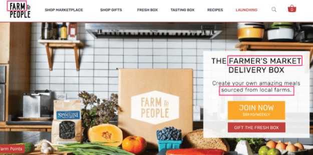 Farm to People website