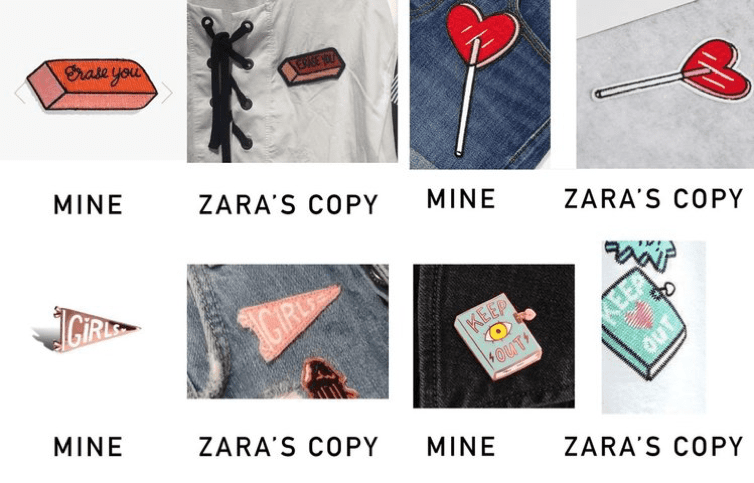 Zara copied products