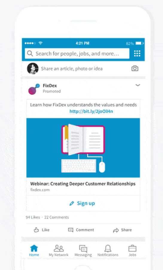 Combine your advertising efforts with LinkedIn’s Lead-Gen forms to foster conversions