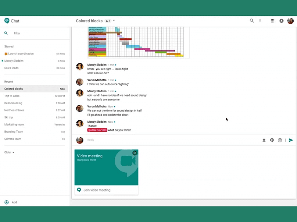 Hangouts dashboard