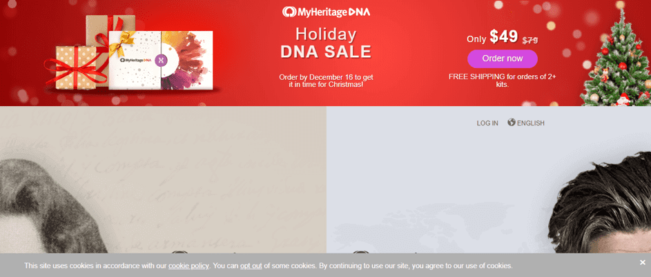 MyHeritage DNA landing page