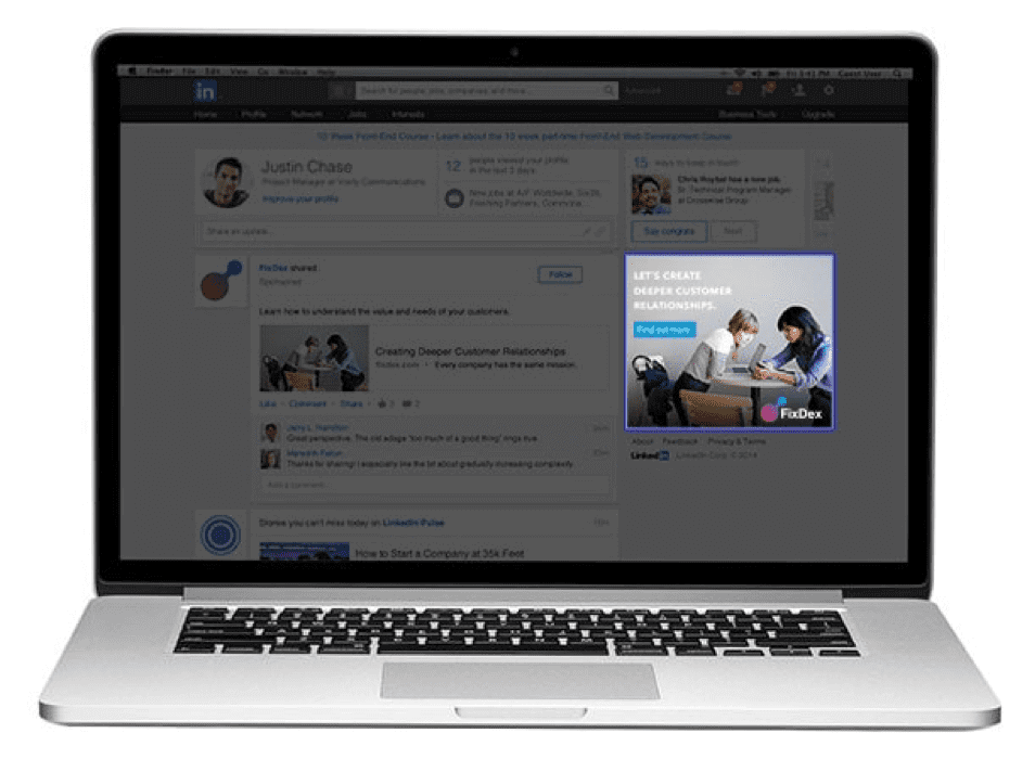 Programmatic display ad on LinkedIn