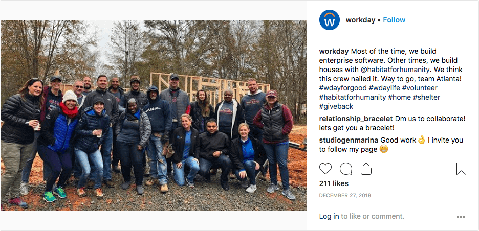 Workday Instagram post