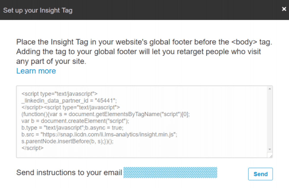 Setting up an Insight Tag