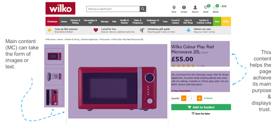 Wilko website analysis