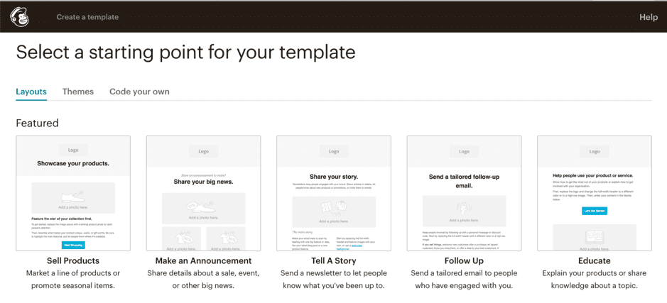 Mailchimp email templates