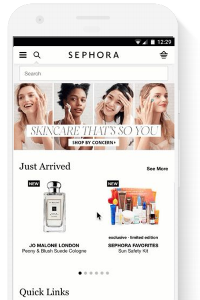 Sephora mobile search