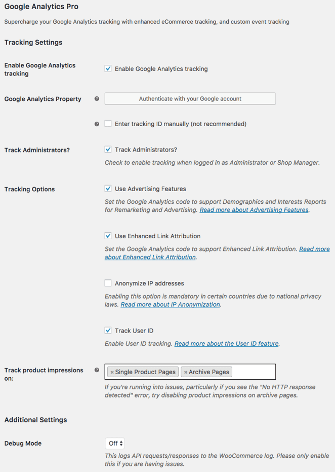 Setting up WooCommerce in Google Analytics