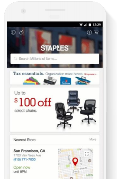 Staples mobile search