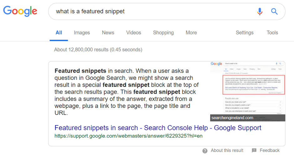 Factors That Influence Google Personalized Search: featured snippets