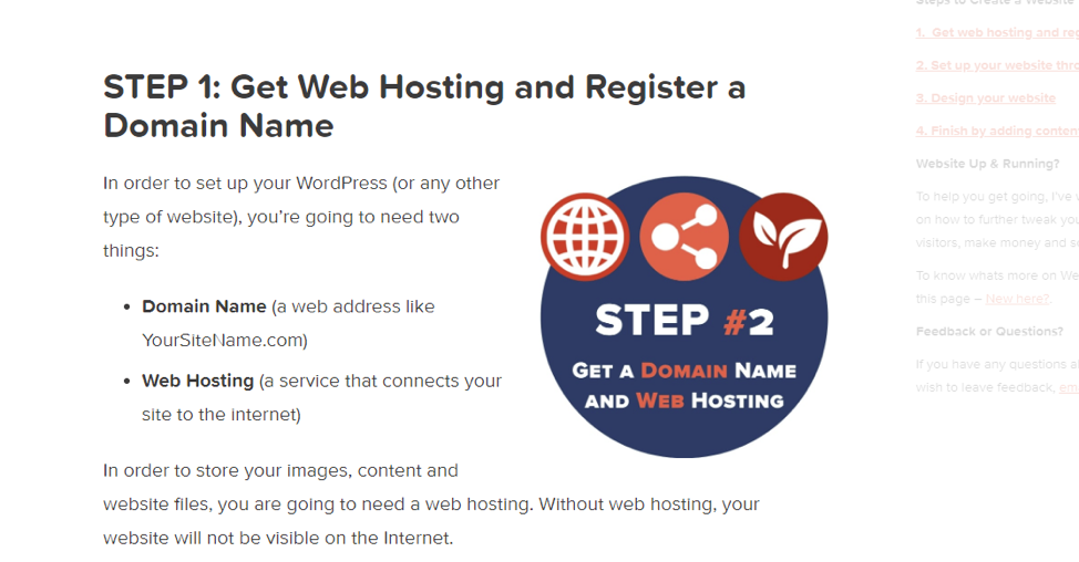 Get web hosting and register a domain name