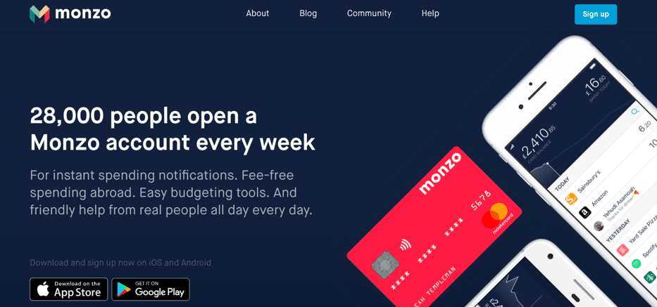 Monzo advert