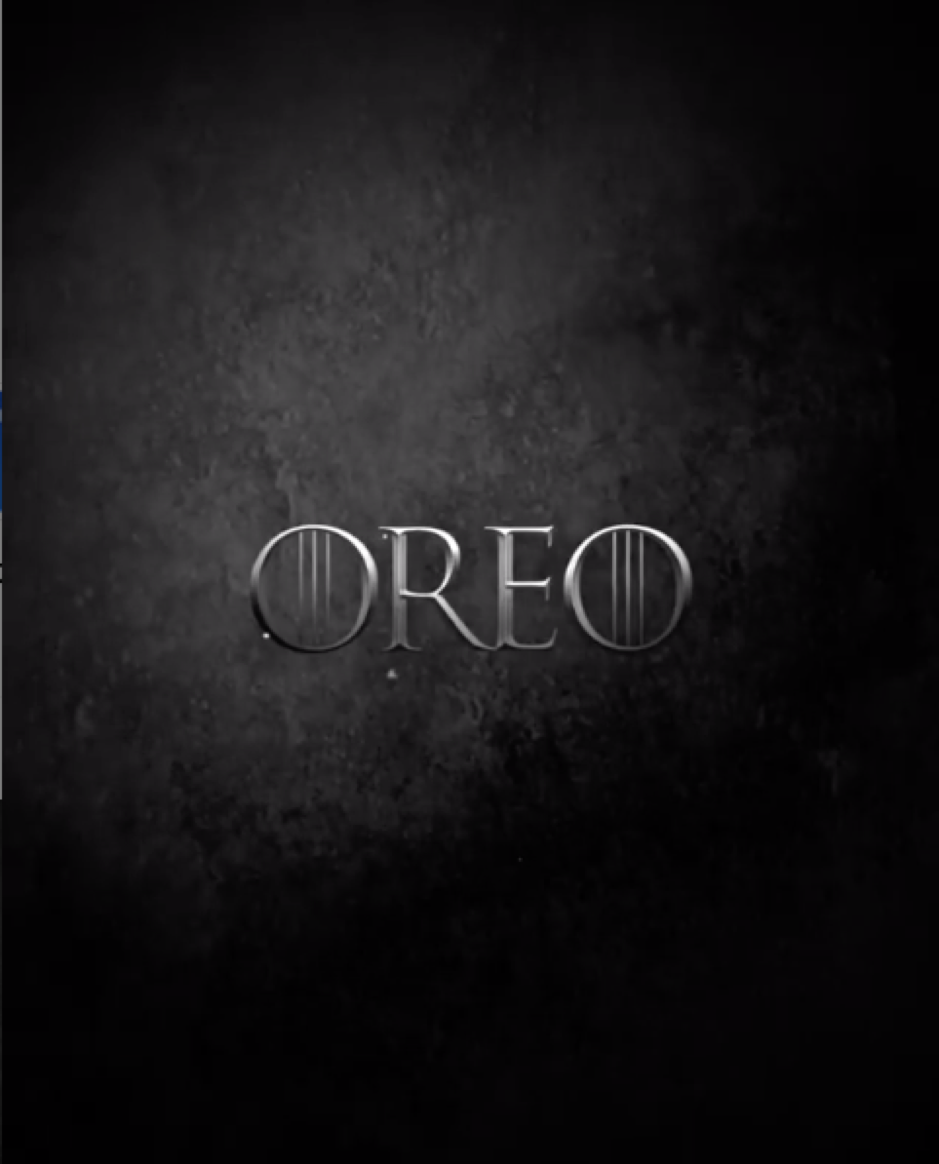 Oreo and Game of Thrones Instagram post 1