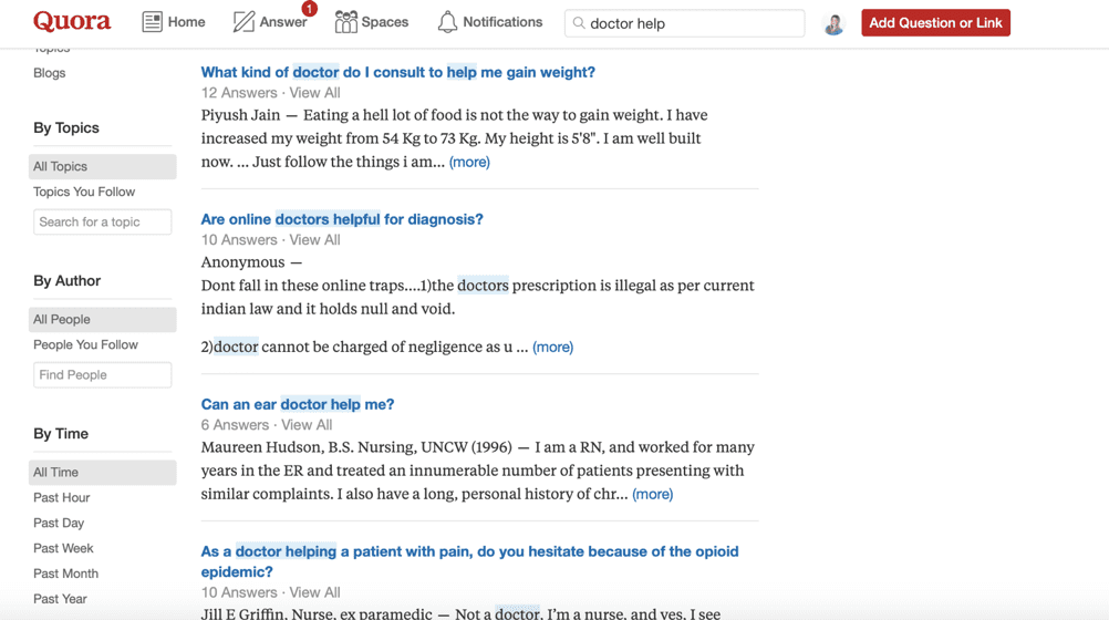 Medical practice marketing on Quora