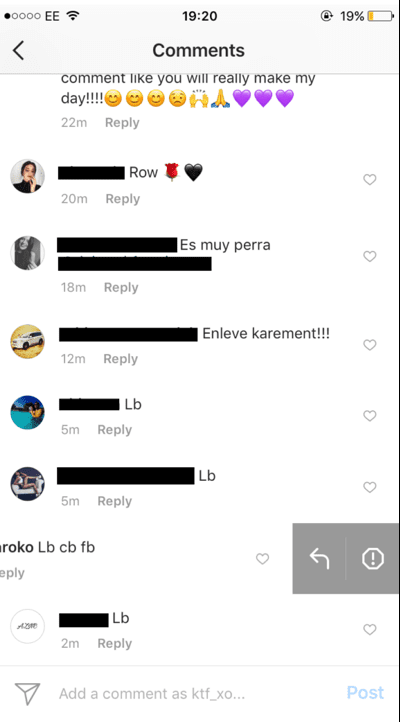 Instagram comments