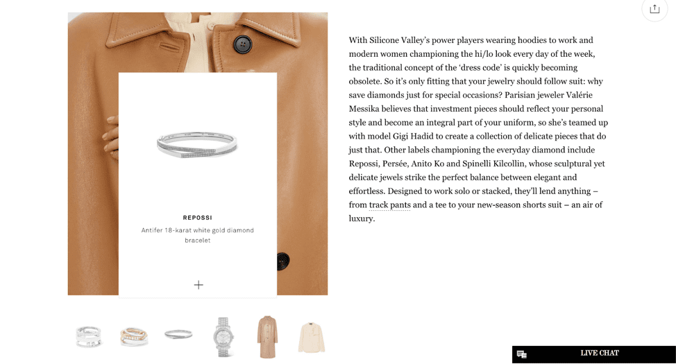 Net-A-Porter visual search example