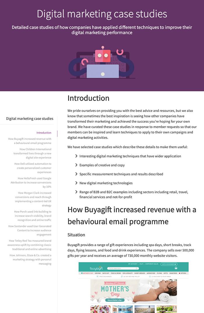 digital marketing institute case study