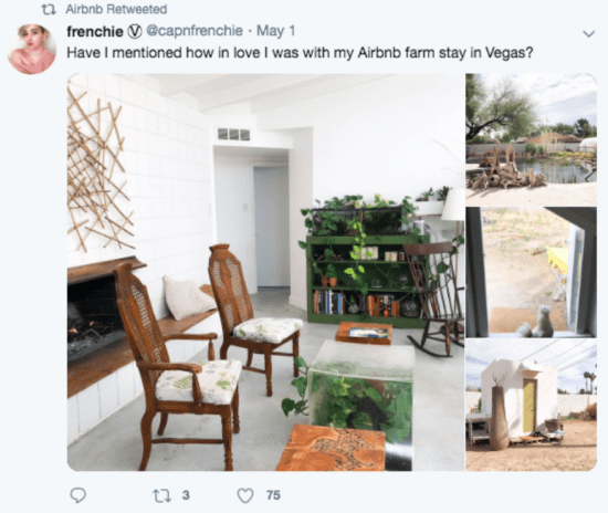 Airbnb retweet