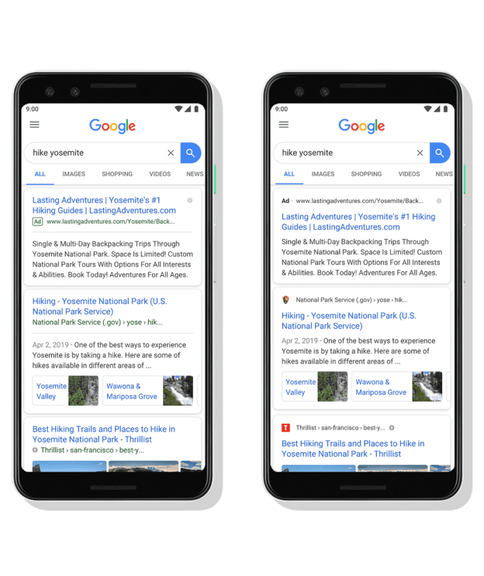 Google search update