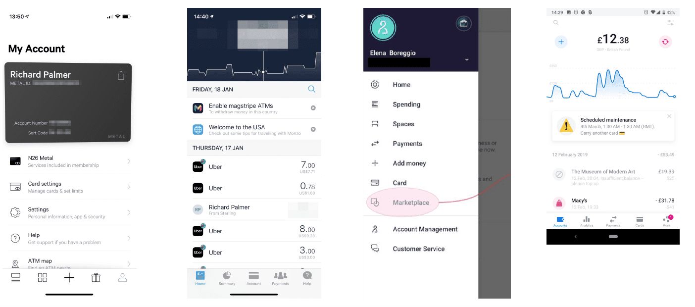 Challenger banking app