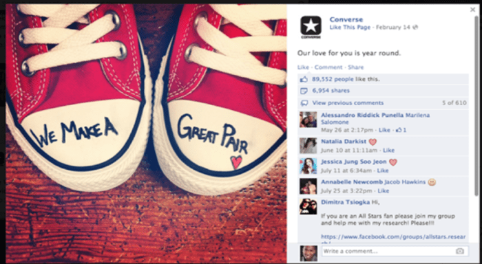 Converse Facebook post