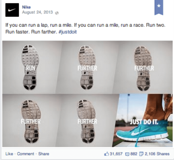 Nike Facebook post