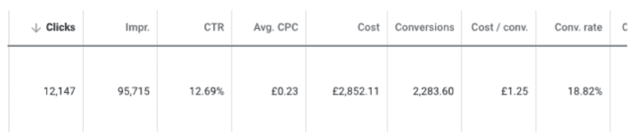 Conversion Optimized Ads results