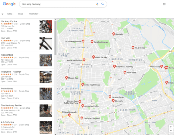 Bike shops in Hackney