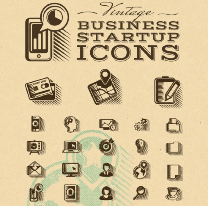 Business starter icons