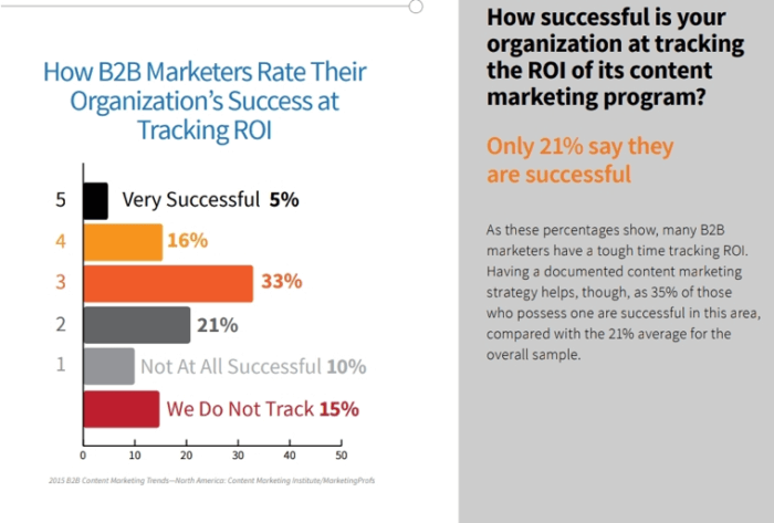 B2B marketing tracking ROI success