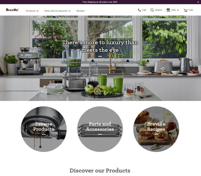 Breville website