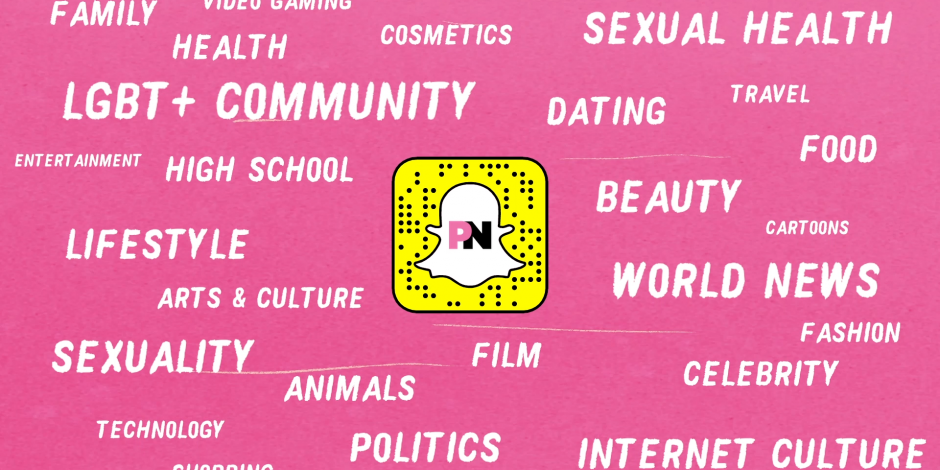 Pink News share to Snapchat button