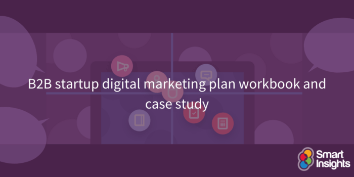 B2B startup digital marketing plan workbook and case study