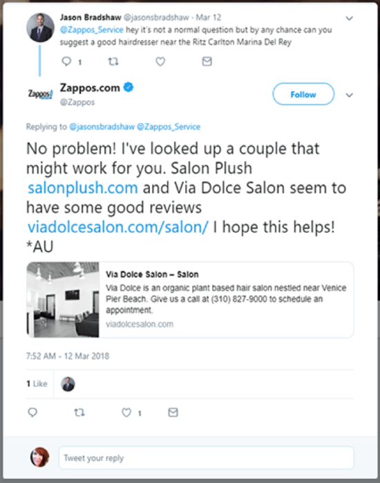 Zappos tweet