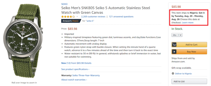 Amazon personalization example