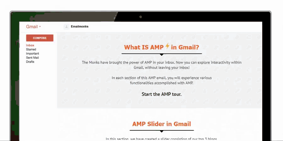 AMP email example