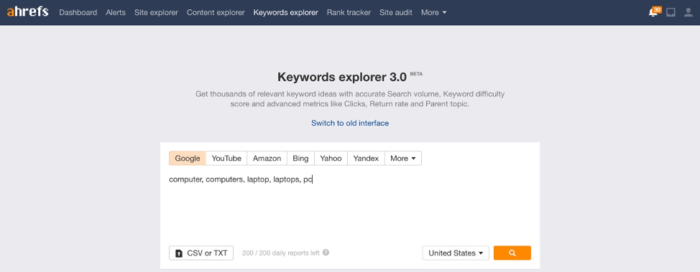 ahrefs keyword explorer 3.0