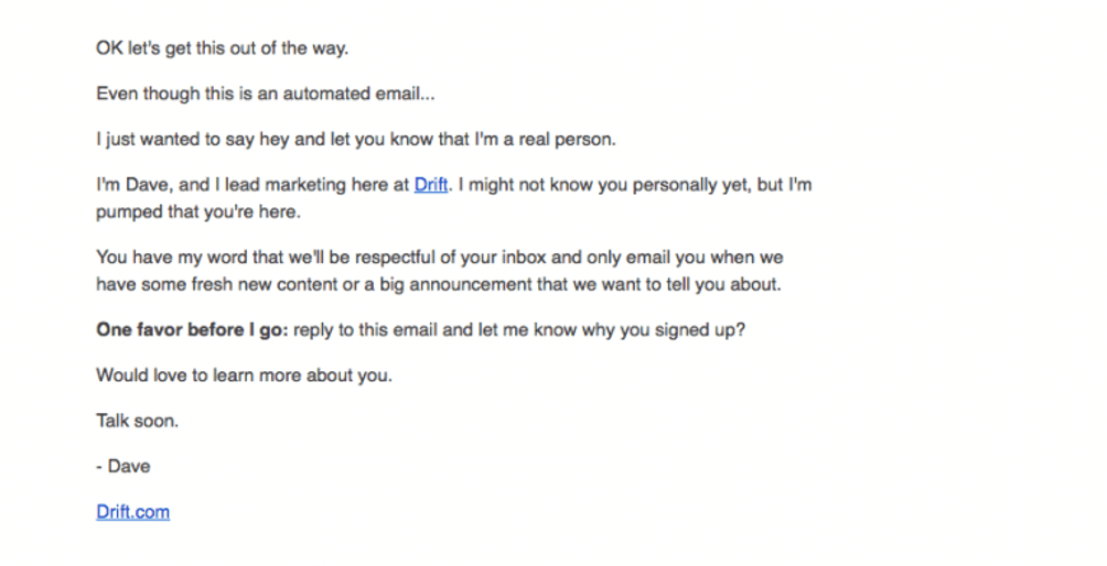 Email response