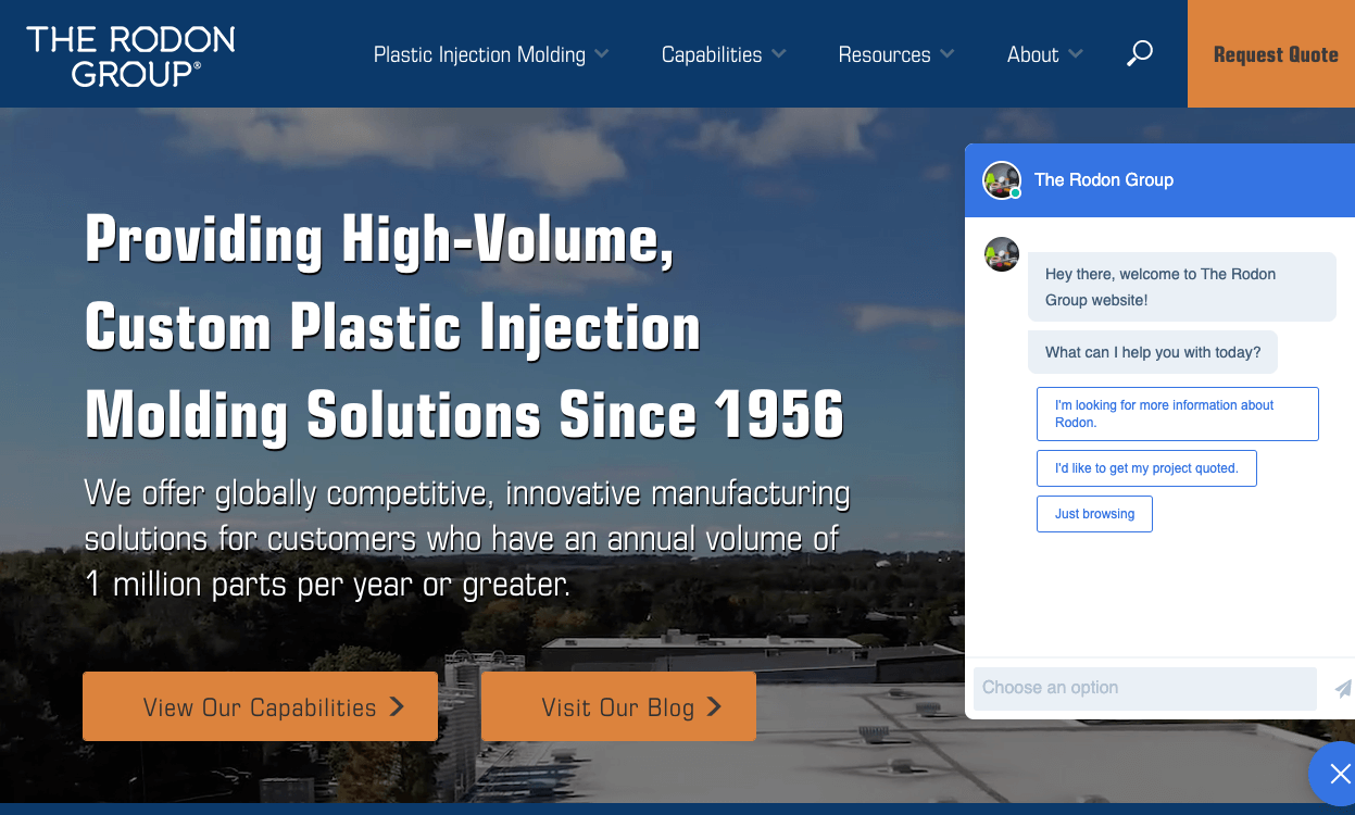 B2B manufacturing chatbot