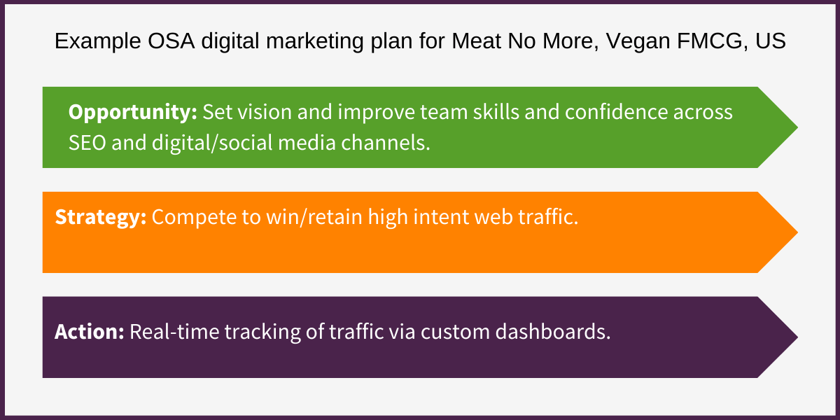 FMCG digital marketing plan example
