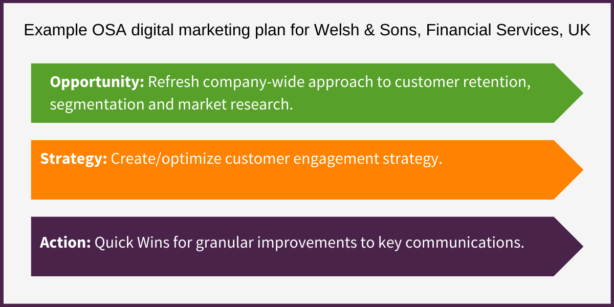 Financial Services digital marketing plan example