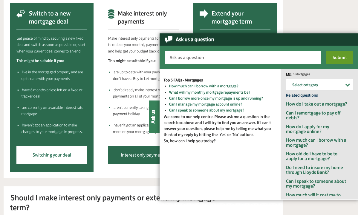 Lloyds mortgage chat